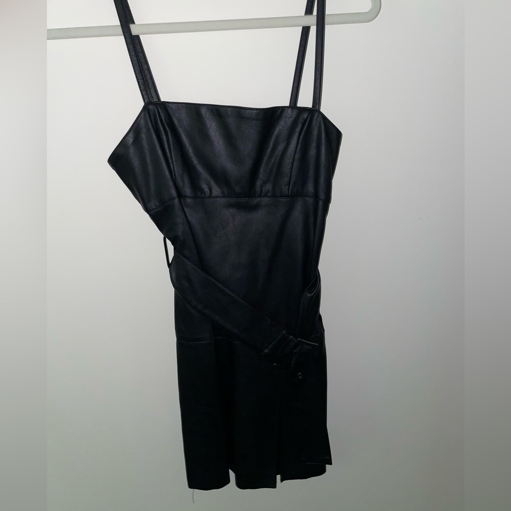 NWT Free People Leather Mini Dress